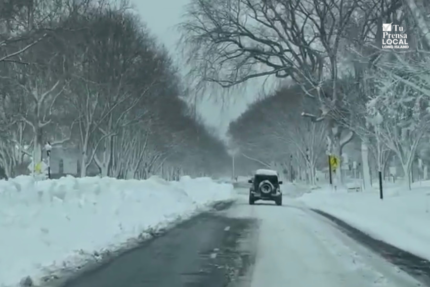 Alerta por hielo negro y nieve arrastrada por el viento en el East End