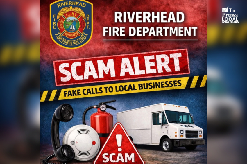 Alerta de estafa dirigida a negocios locales: Departamento de Bomberos de Riverhead advierte sobre solicitudes de pagos por supuestos envíos de equipos de seguridad