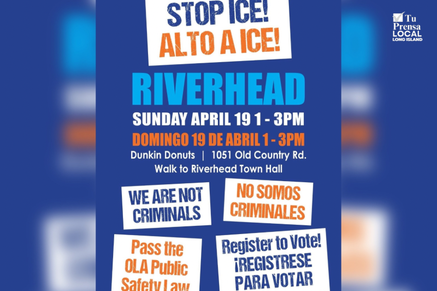 Este domingo manifestación ciudadana en Riverhead para exigir “Alto a ICE” y promover participación comunitaria