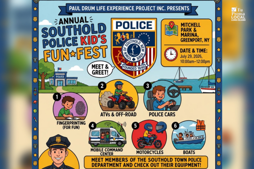 Una mañana de diversión y sonrisas: Southold Police invita a las familias al Kids Fun Fest
